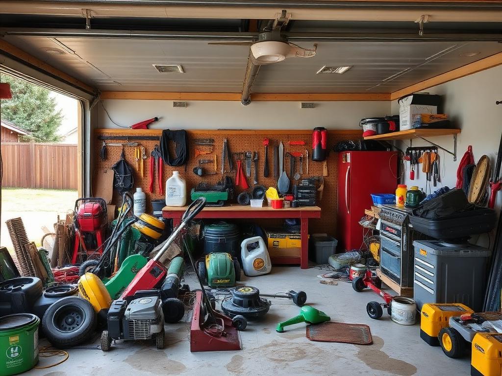 Workshop garage in Gig Harbor cleaned out, hauled away, and swept before