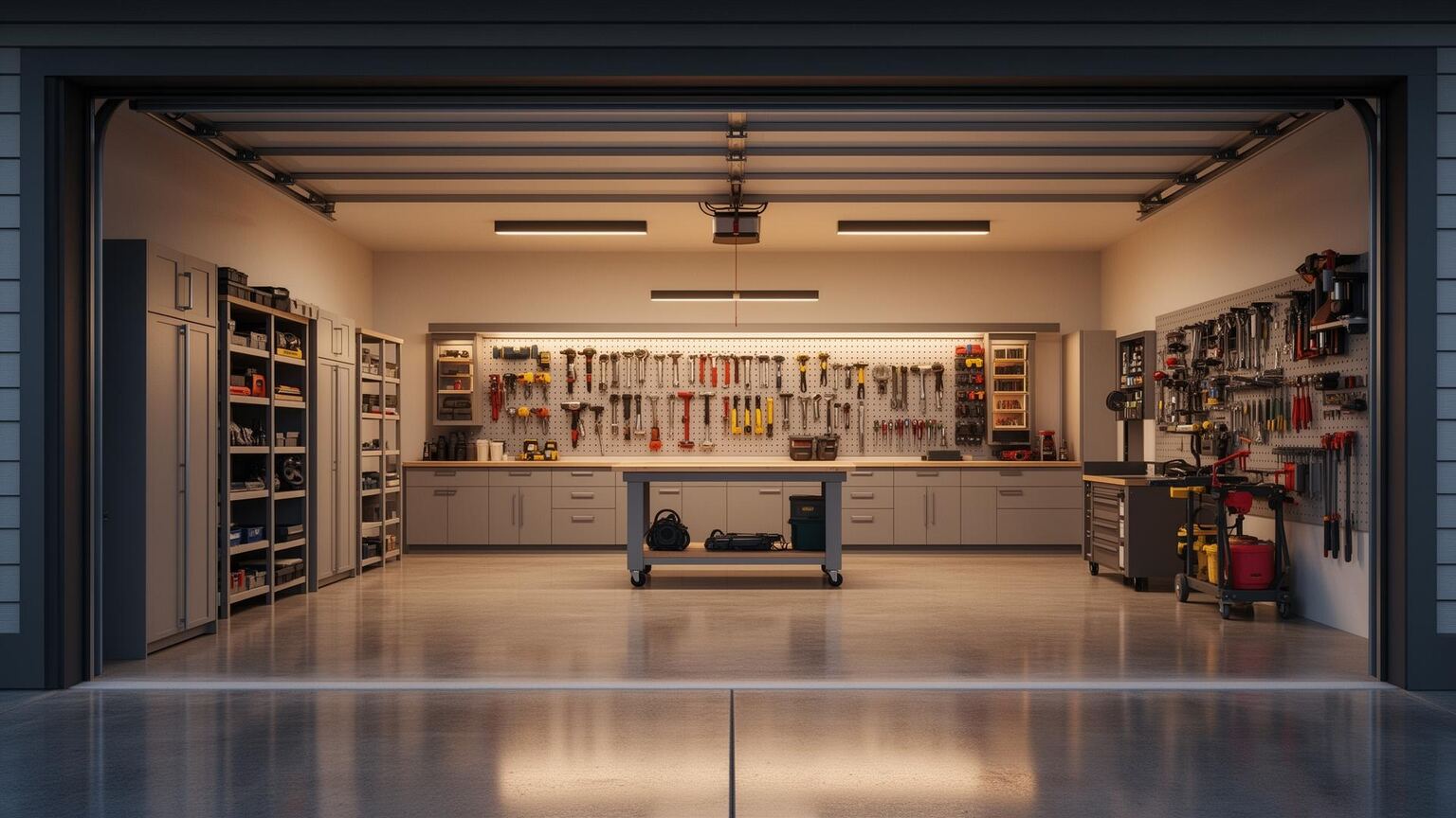 Clean, organized garage interior after a professional cleanout by Garage Rescued in Pierce County, WA